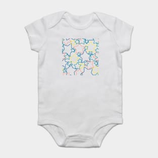 Silhouettes of multicolor stars Baby Bodysuit